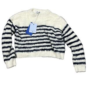 La Ligne x Target Women's Fuzzy Yarn Striped Crewneck Sweater - Size XXS - NWT